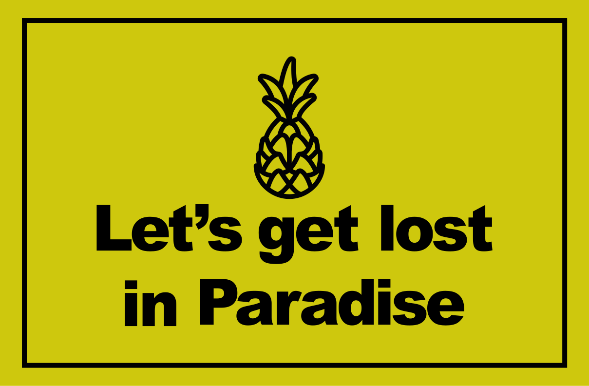 Get Lost Paradise quote rug - TenStickers