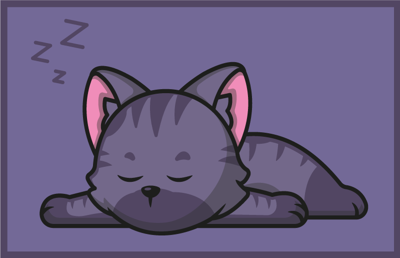 Animal mat for sleeping cat - TenStickers