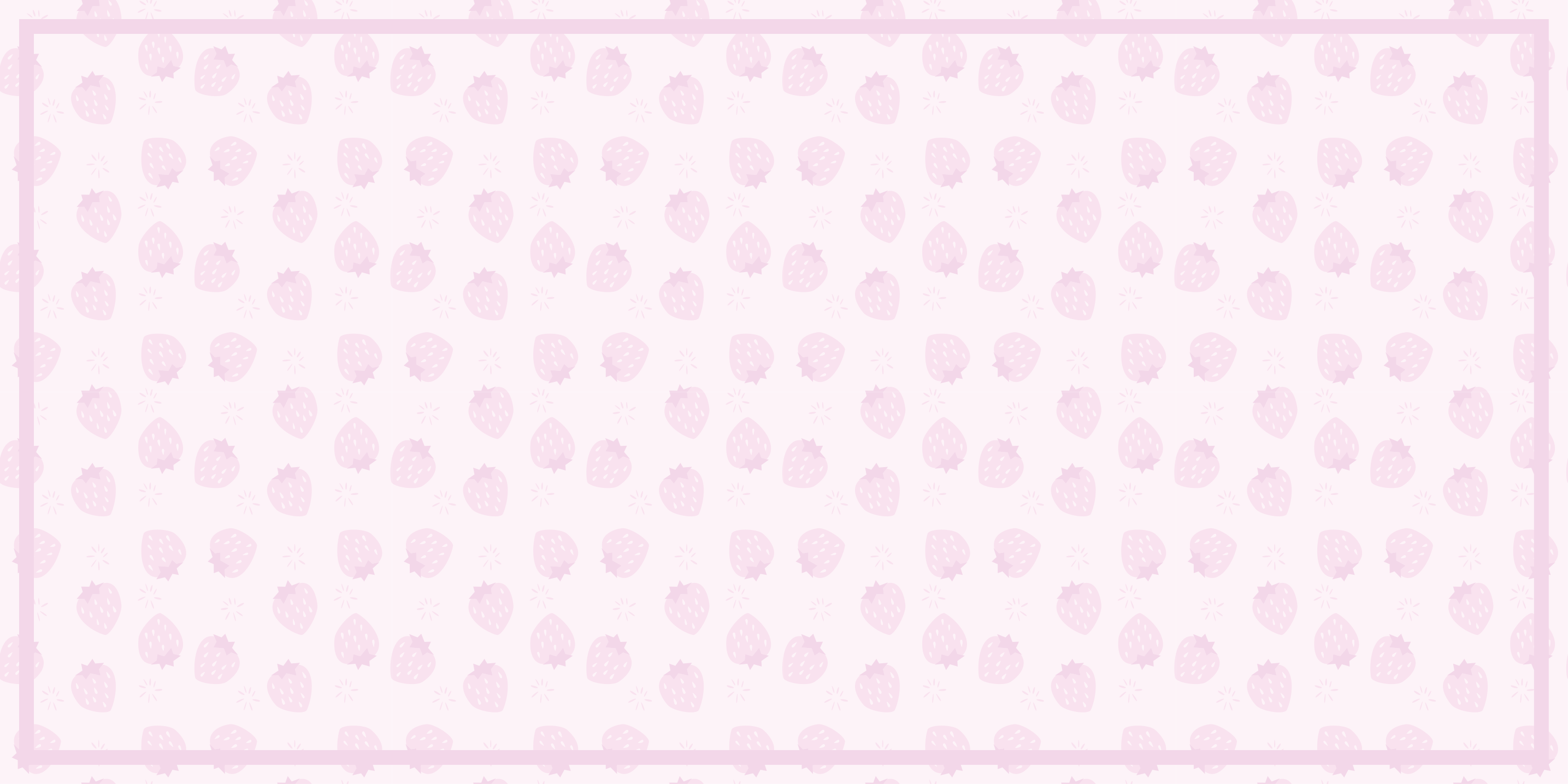 Pink Strawberry Pattern kitchen mat - TenStickers