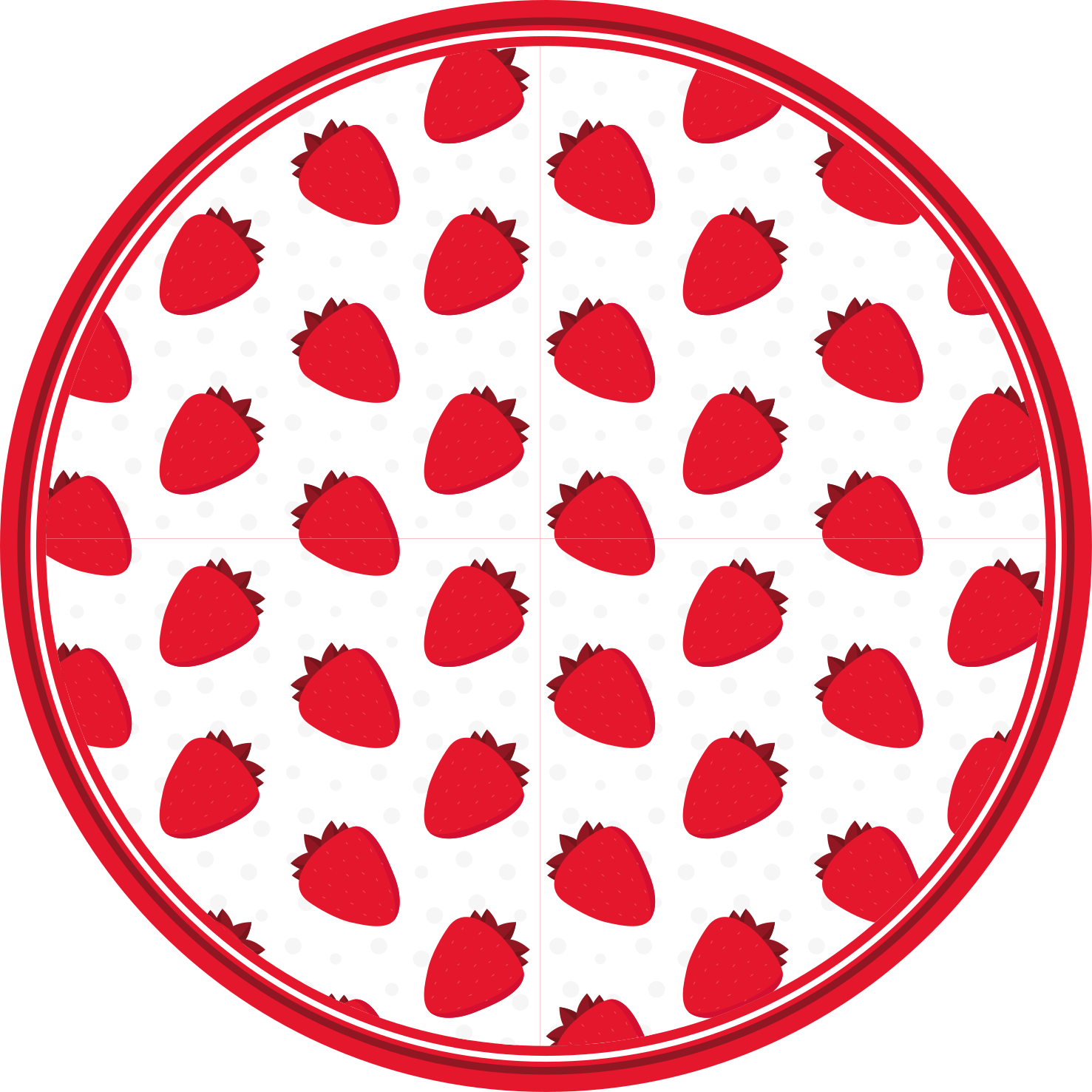 Strawberry Pattern animal mat - TenStickers