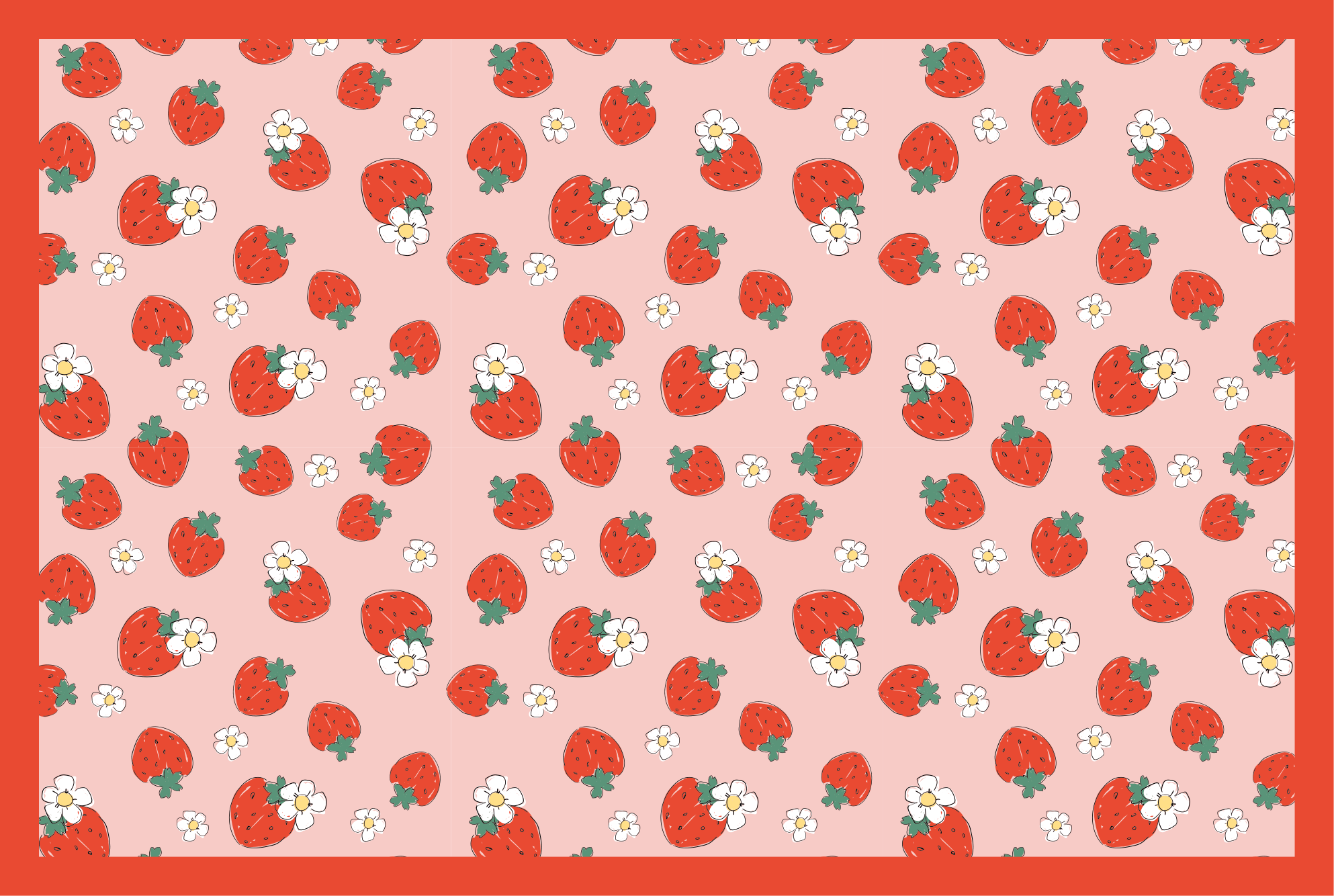 Strawberry Flower Arrangement floral rug - TenStickers