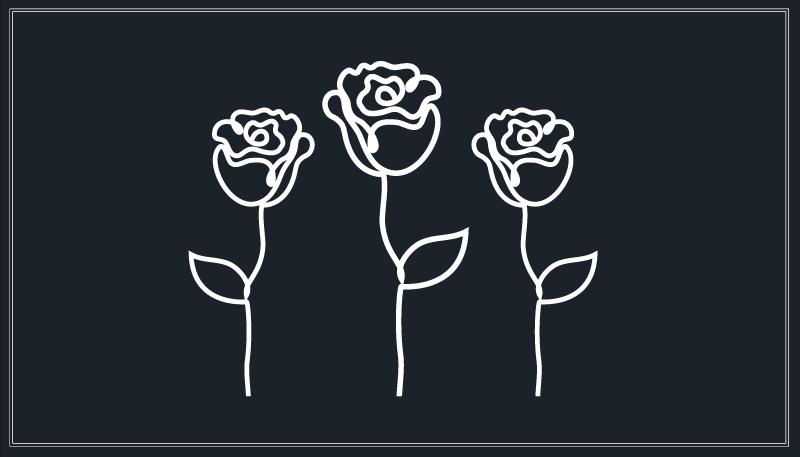 Botanical Sketch Representation floral rug - TenStickers