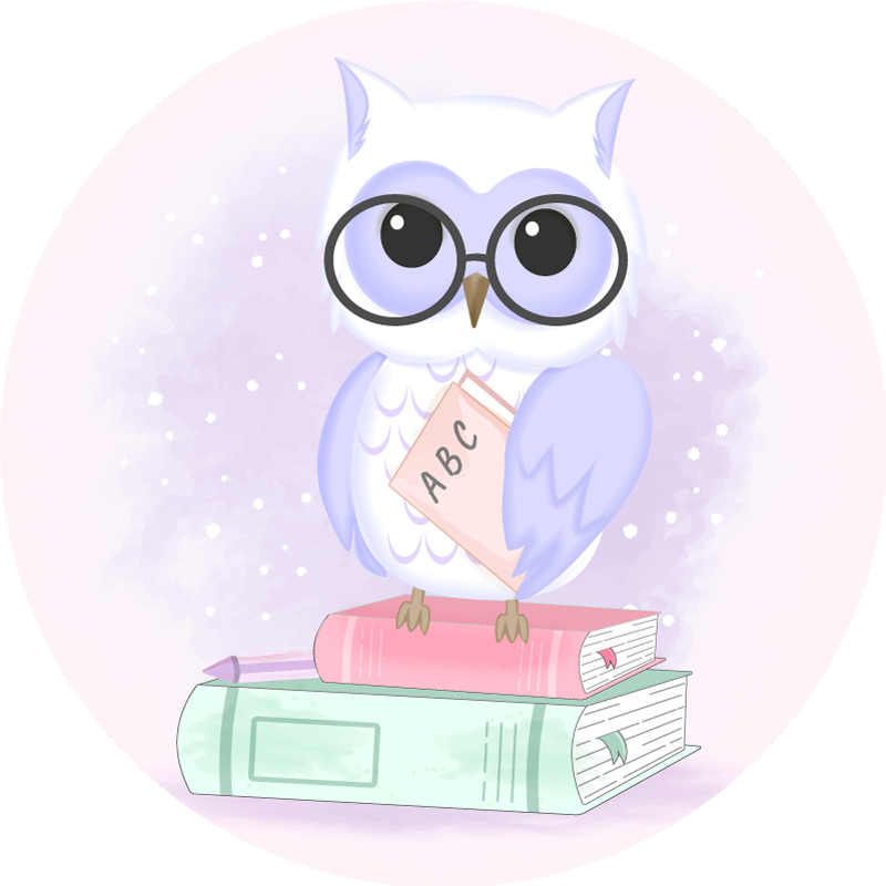 Smart Owl Illustration animal mat - TenStickers