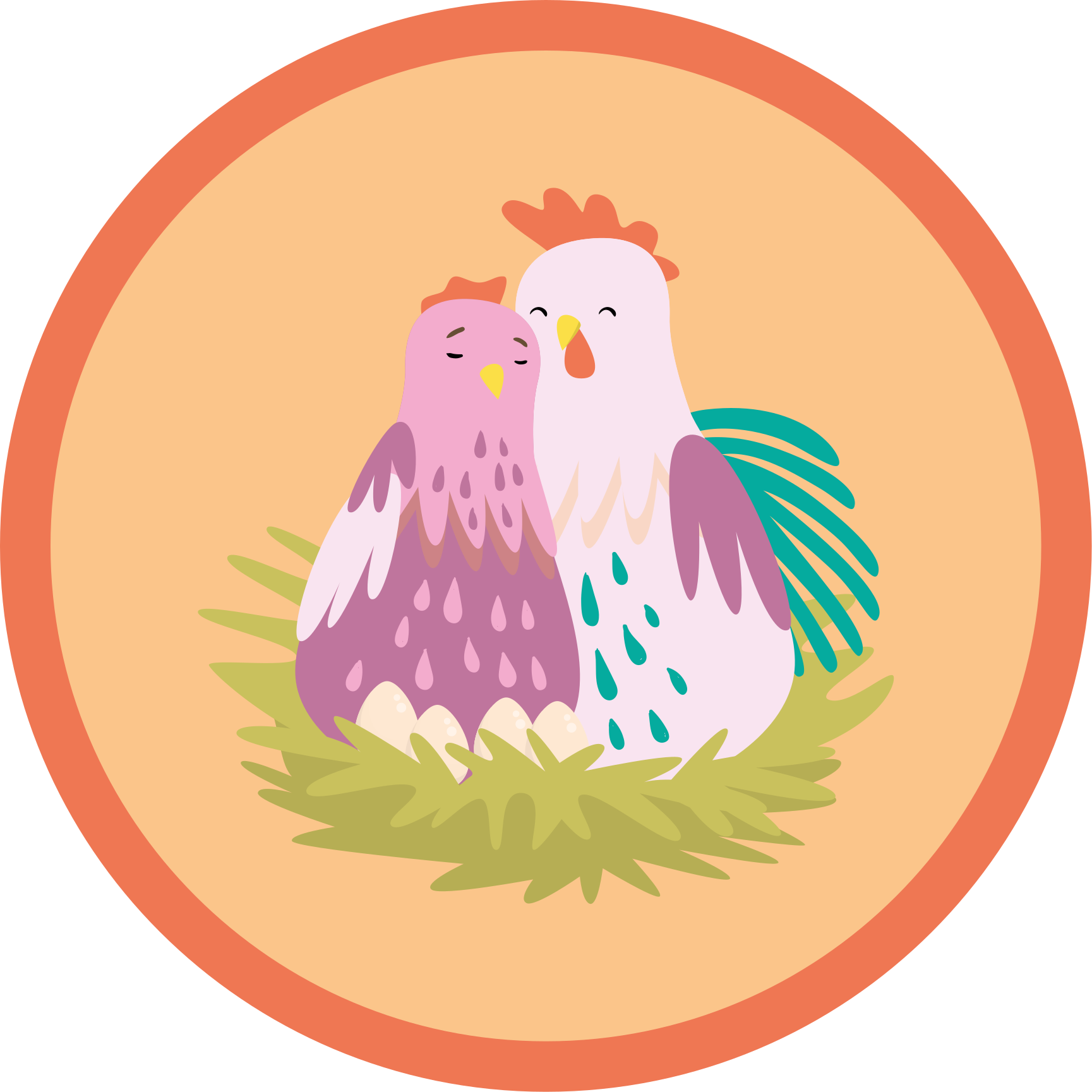 Charming Feathered Friends circular rug - TenStickers