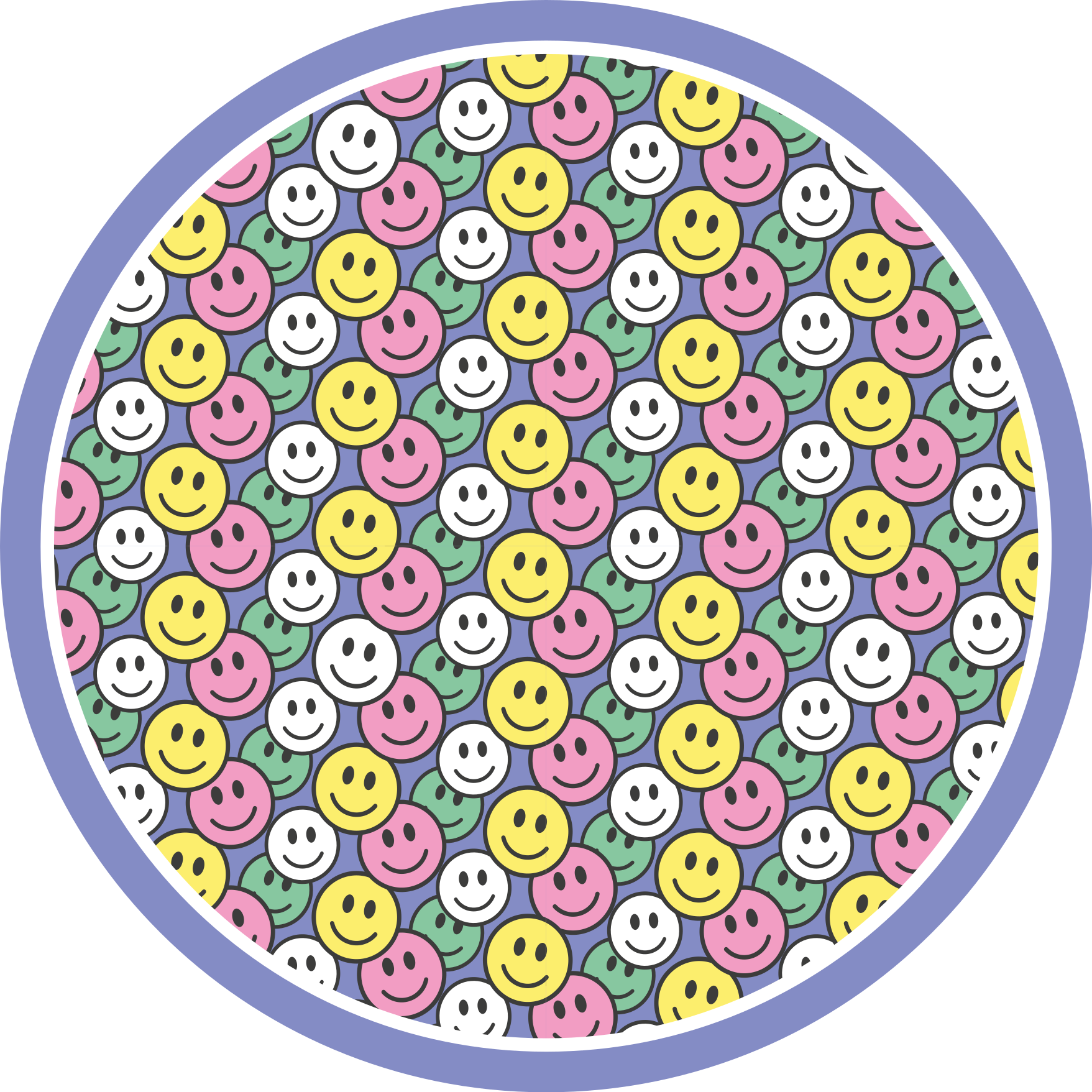 Happy Smiley Faces kids rug - TenStickers