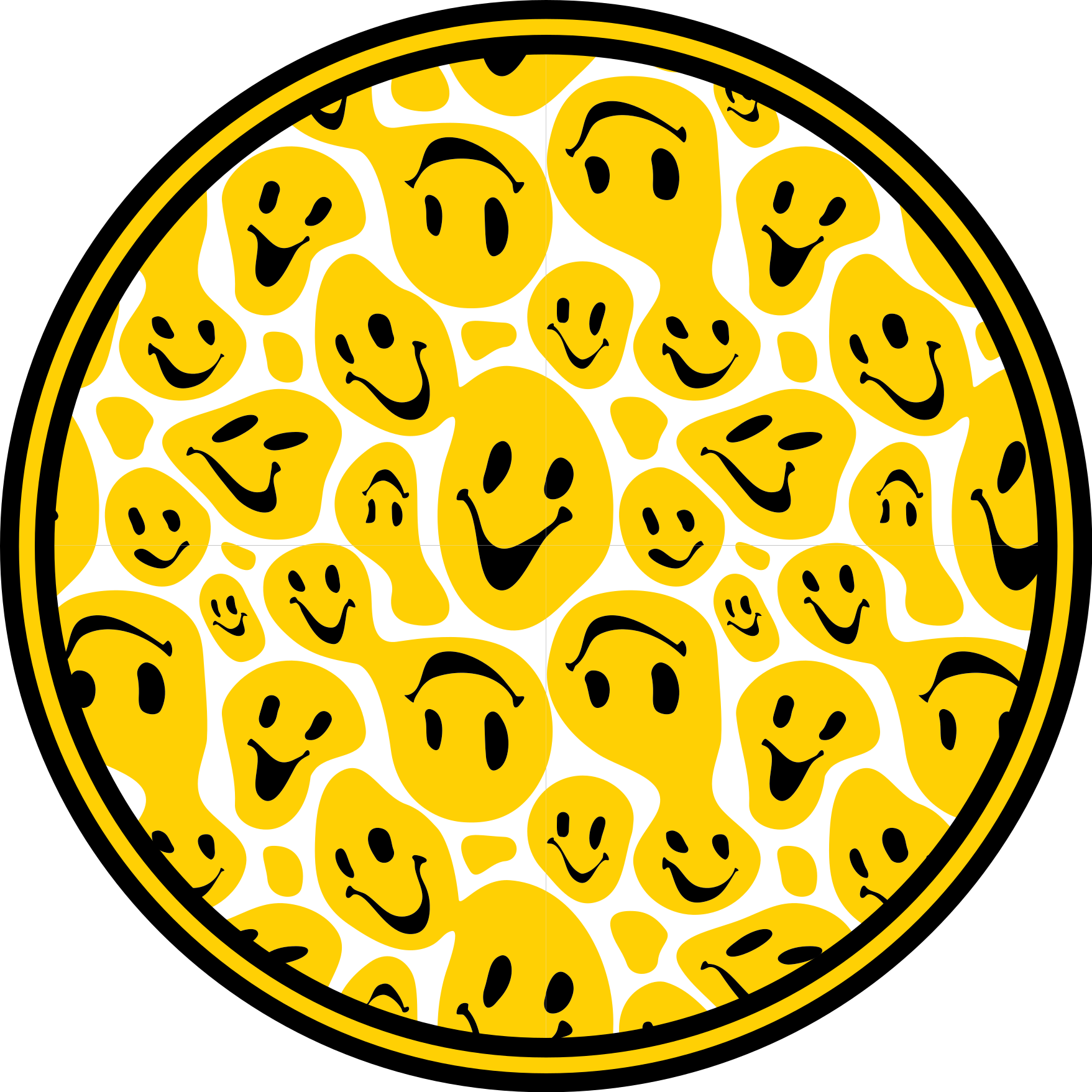 Happy Faces Collection circular rug - TenStickers