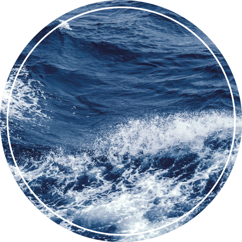 Ocean Wave Motion circular rug - TenStickers