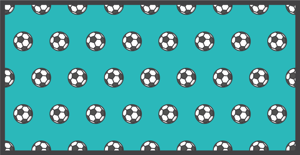 Soccer Ball Pattern game rug - TenStickers