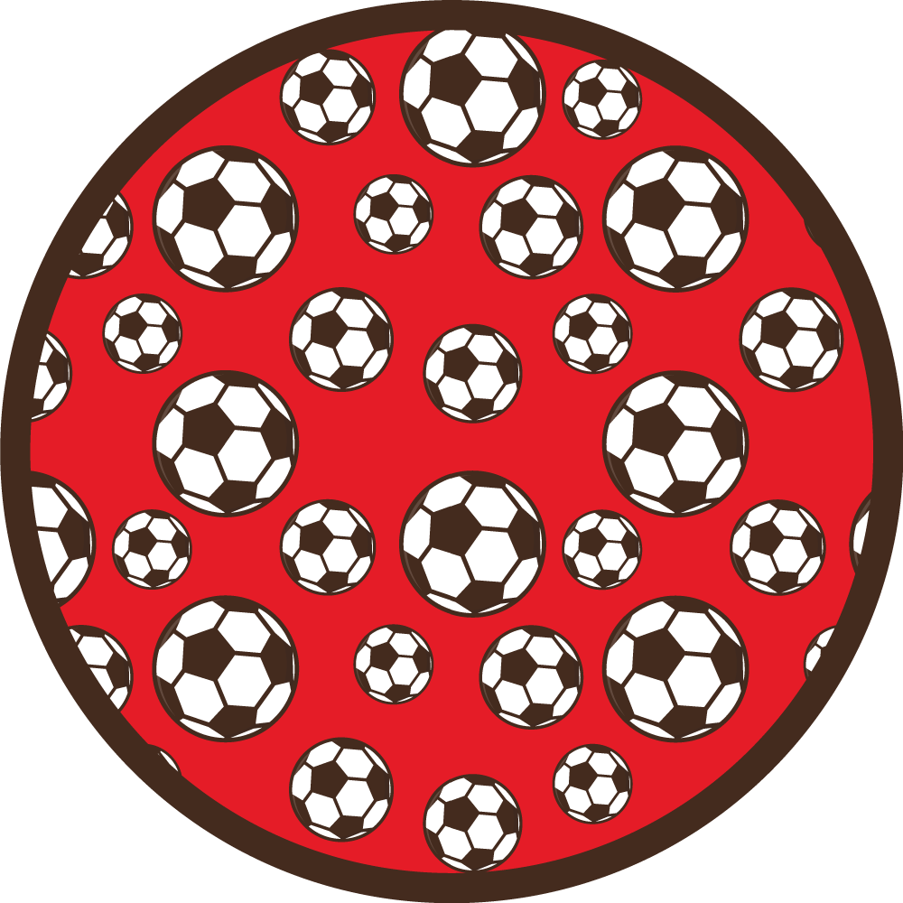 Soccer Ball Motif game rug - TenStickers