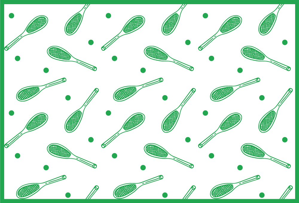 Kids rug tennis racket design - TenStickers