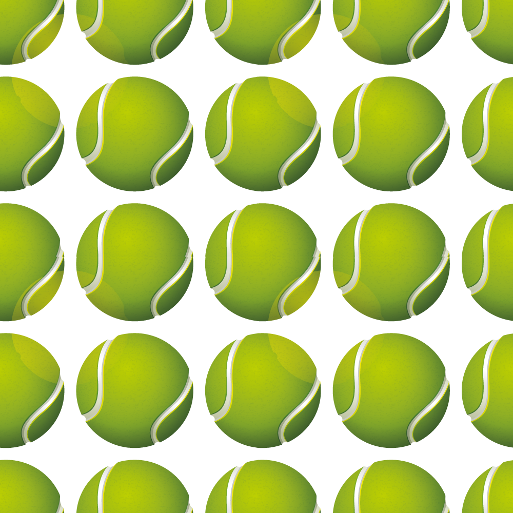 Tennis Ball Motif game rug - TenStickers