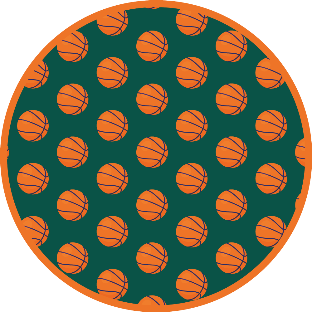 Road map rug basketball court design - TenStickers
