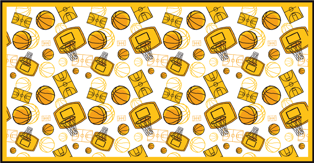 Basketball Fun teenage bedroom rug - TenStickers