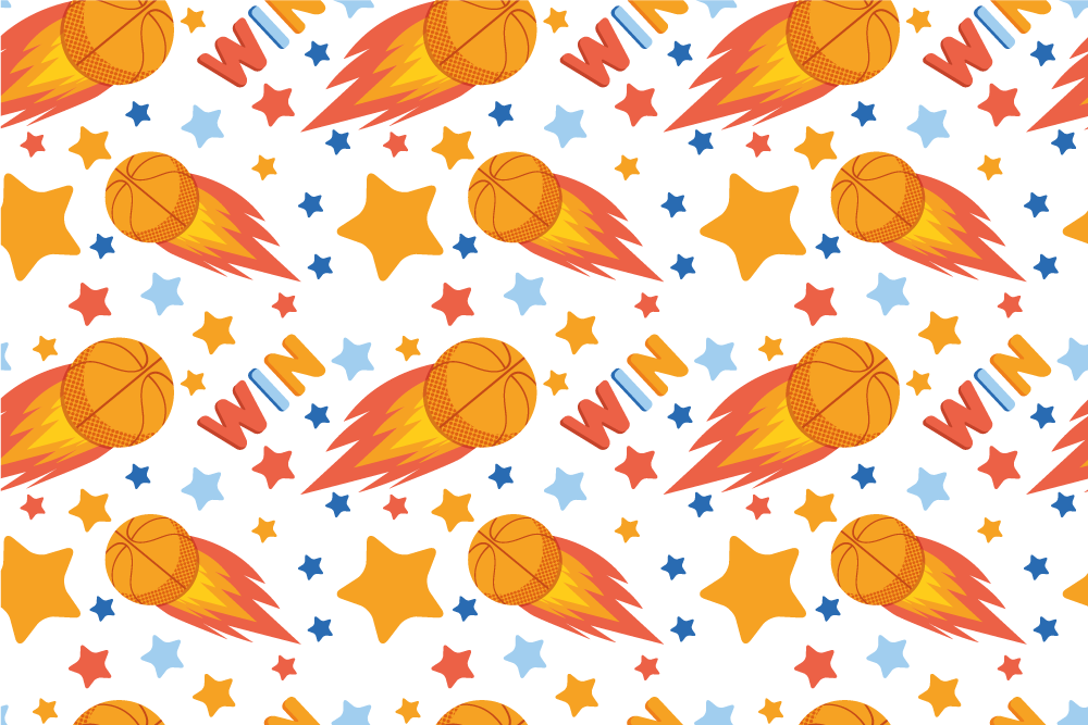 Sporty Stars Design game rug - TenStickers