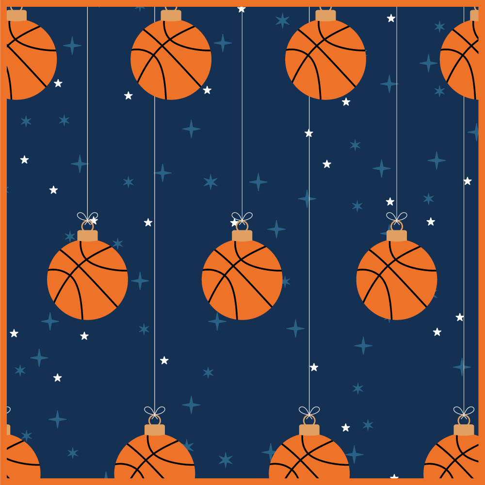 Basketball Ornament Pattern kids rug - TenStickers