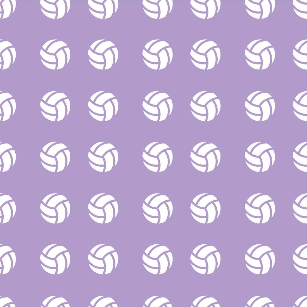 Purple Volleyball Pattern game rug - TenStickers