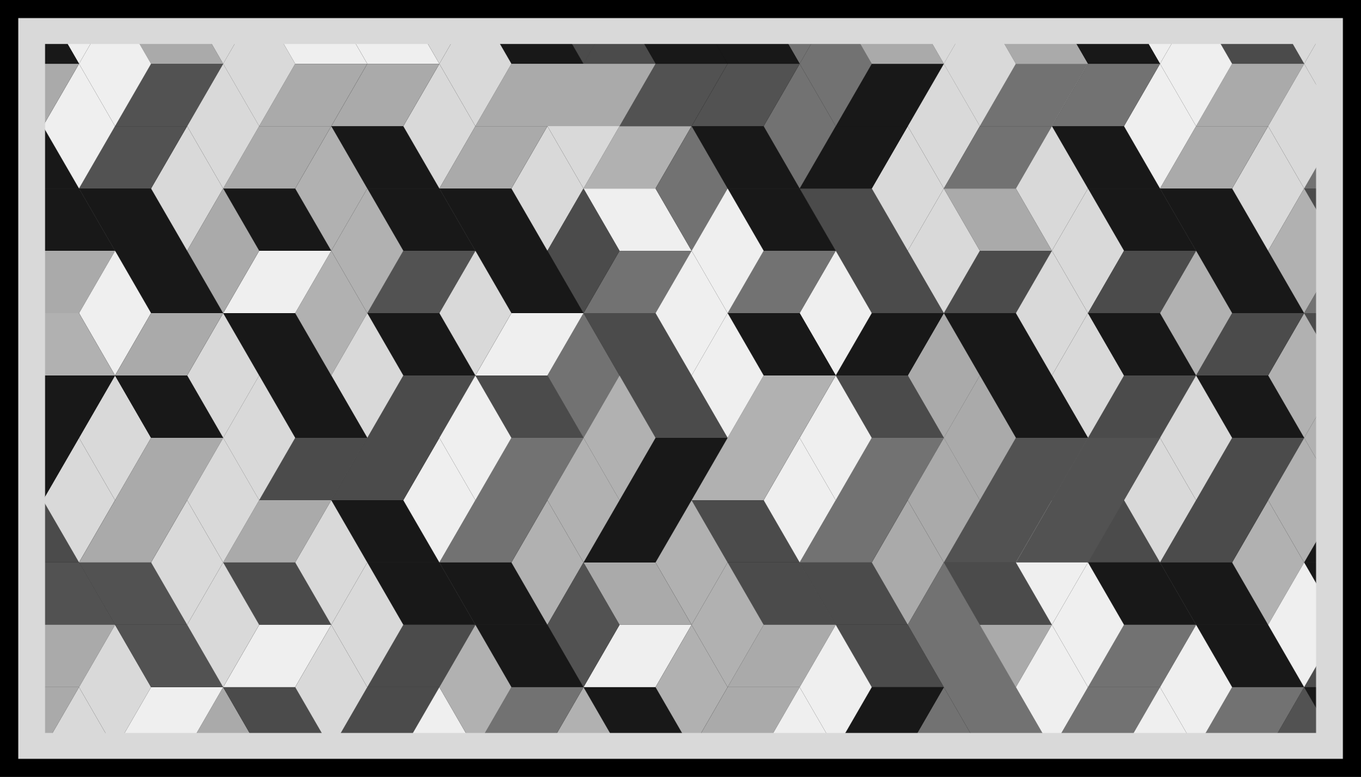 Grey 3D pattern geometric rug - TenStickers