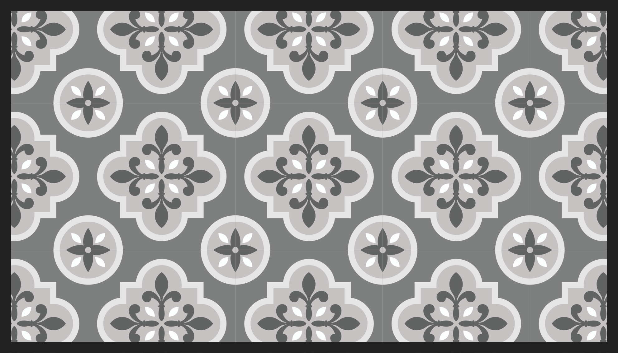 Light grey classic patterns with border  carpet - TenStickers