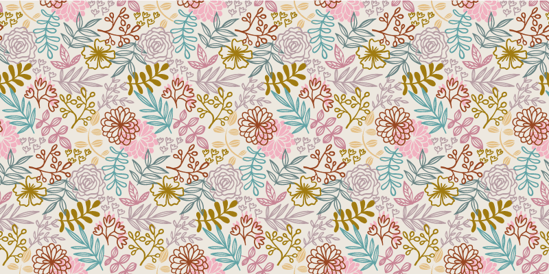 Floral Patterns Collection bedroom carpet - TenStickers