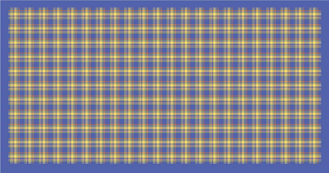 Yellow Plaid Pattern stripes rug - TenStickers