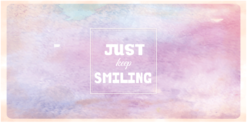 Just keep smiling quote rug - TenStickers
