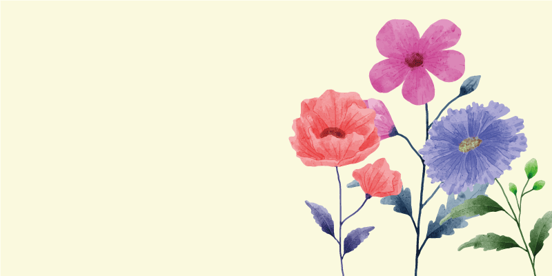 Floral rug vibrant botanical arrangement - TenStickers