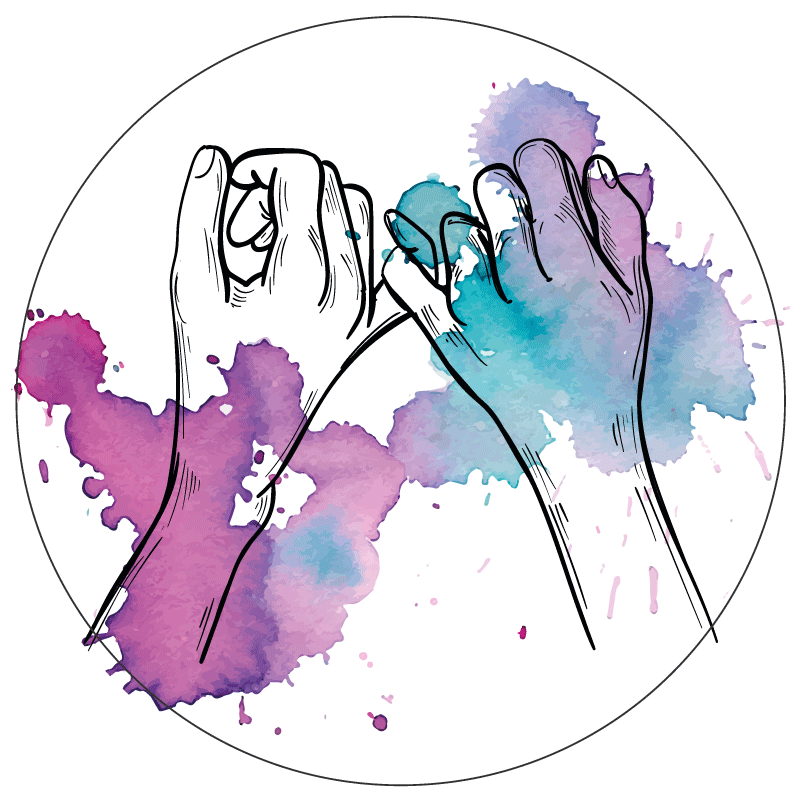 Hands Intertwined teenage bedroom rug - TenStickers