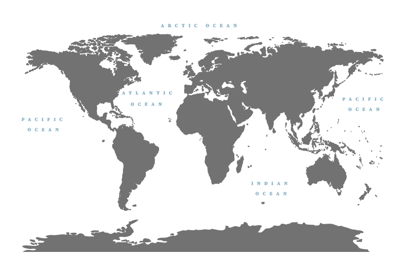 Stylized world map living room rug - TenStickers