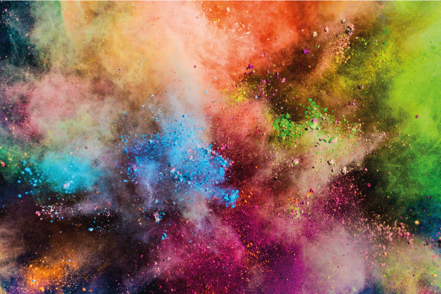 Colorful Cosmic Burst modern rug - TenStickers