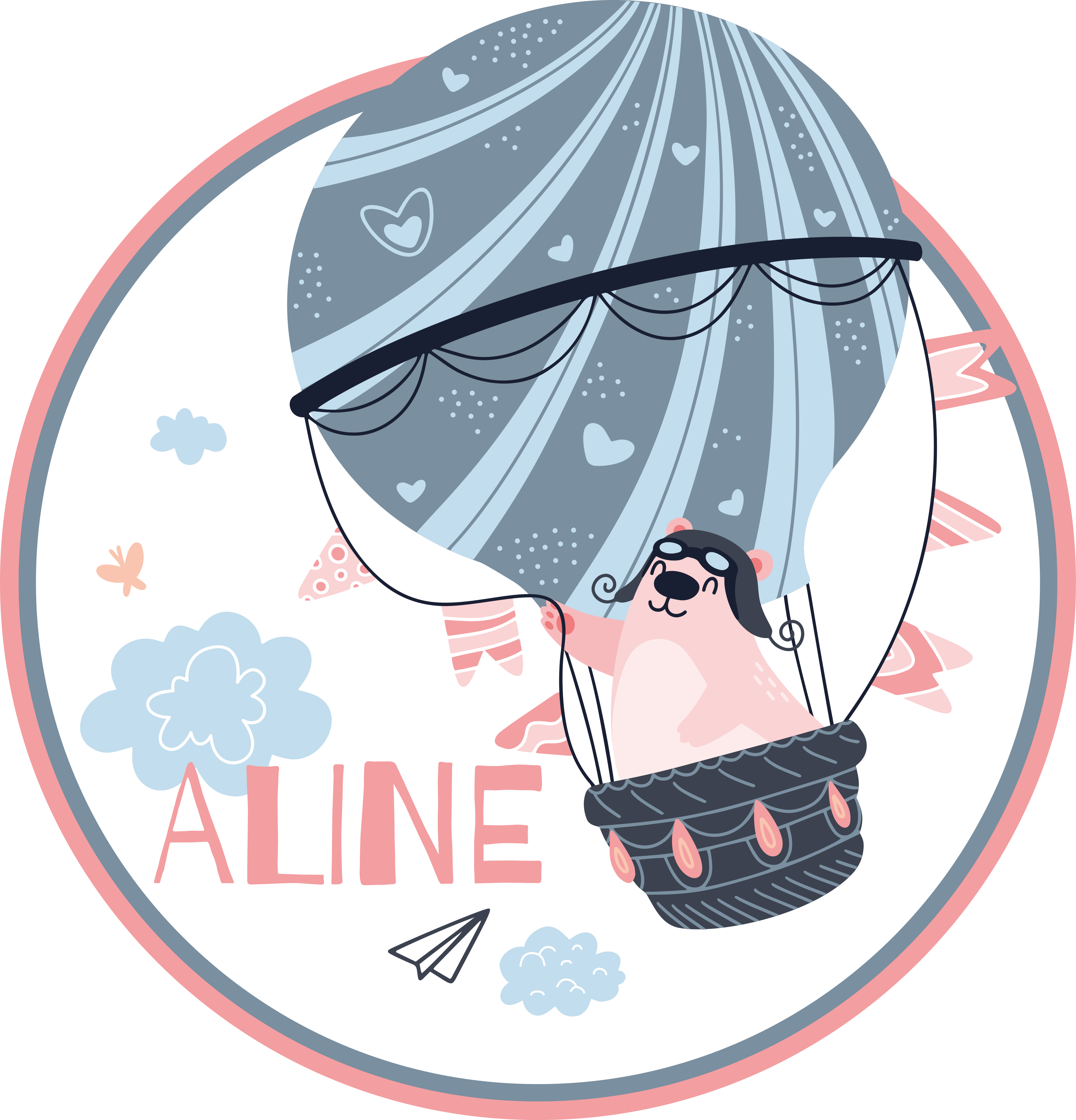 Hot Air Balloon custom floor mat - TenStickers