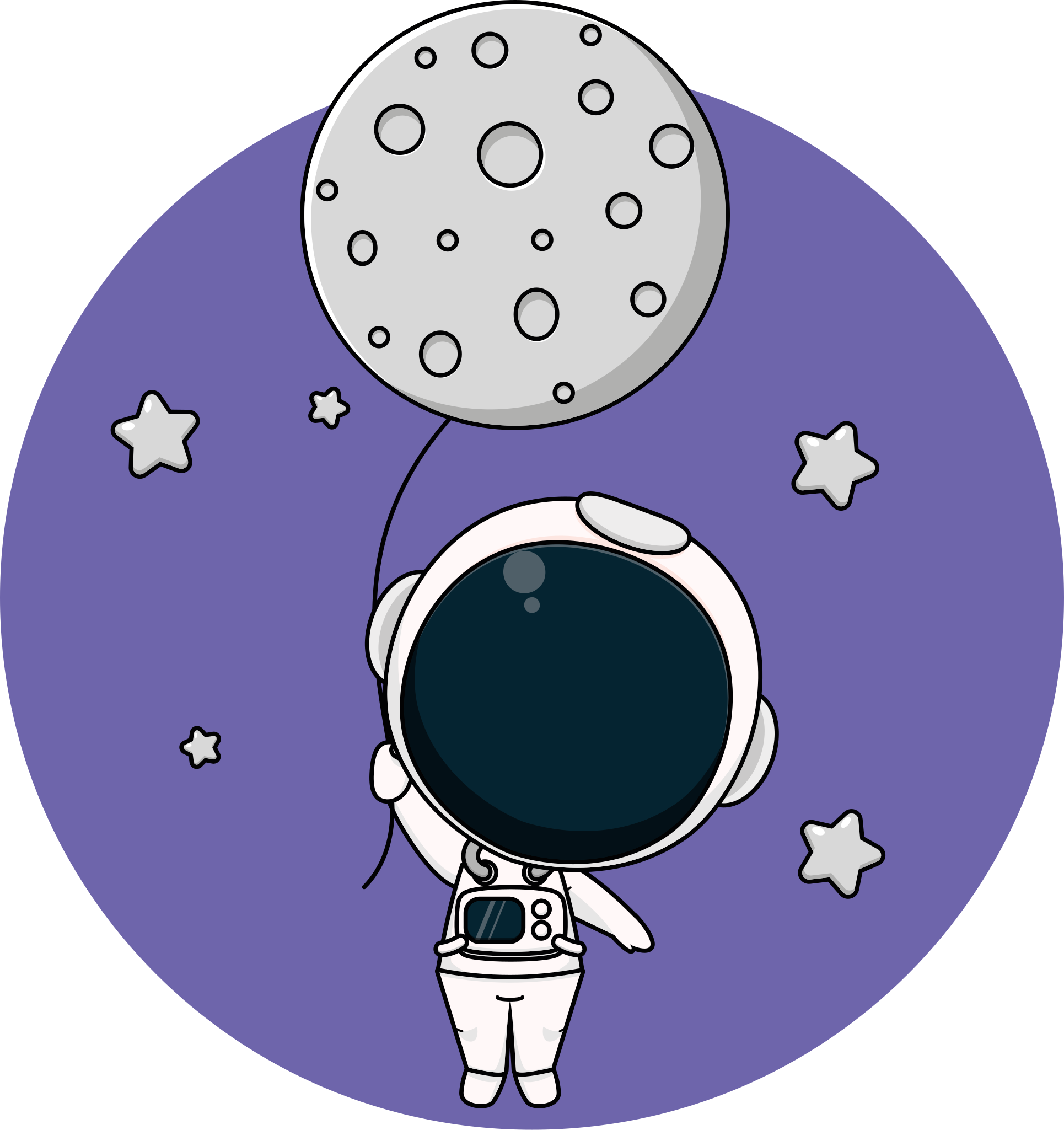 Astronaut with Balloon kids rug - TenStickers