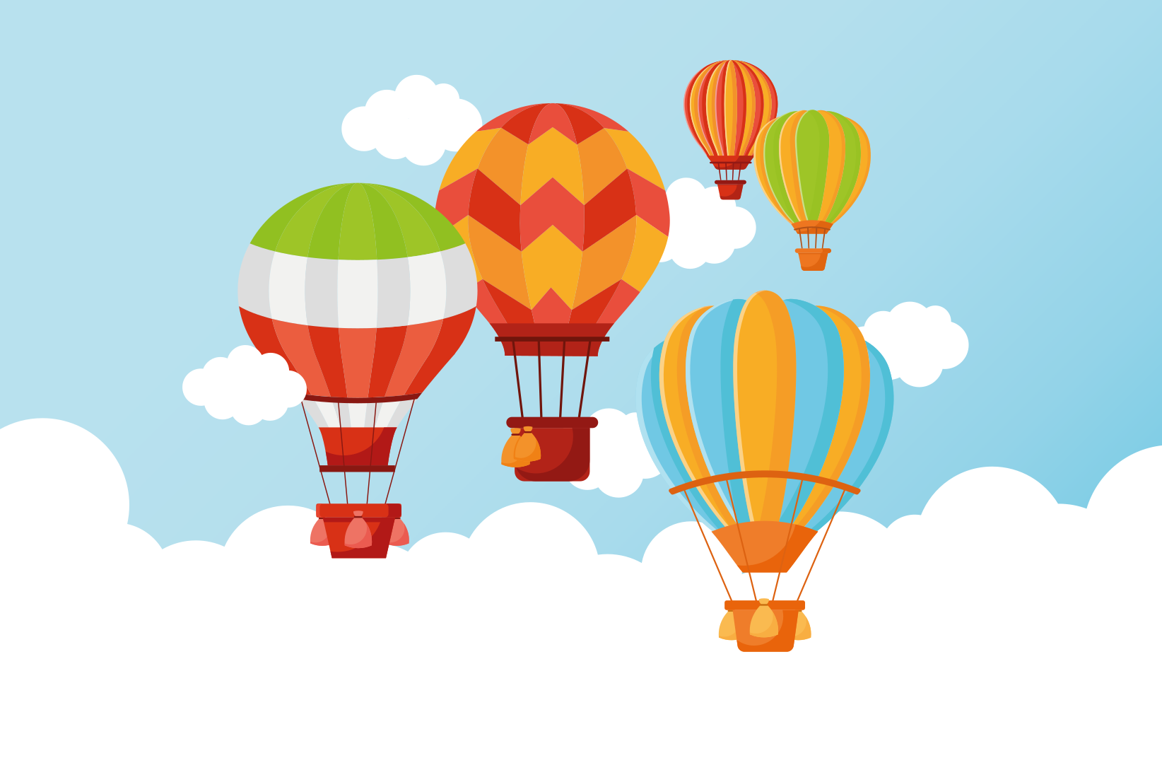 Colorful Hot Air kids rug - TenStickers