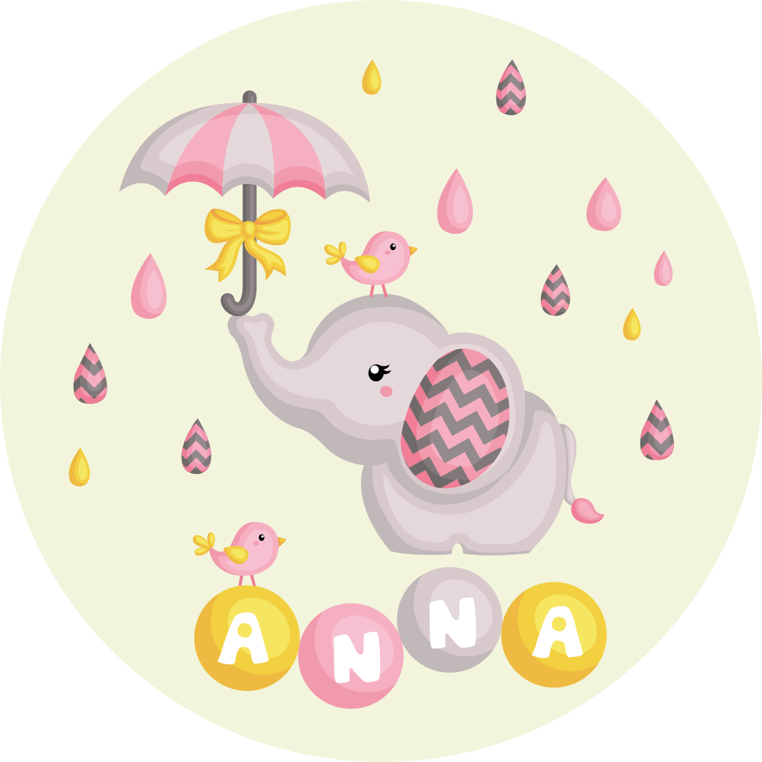 Cute Elephant Design custom floor mat - TenStickers