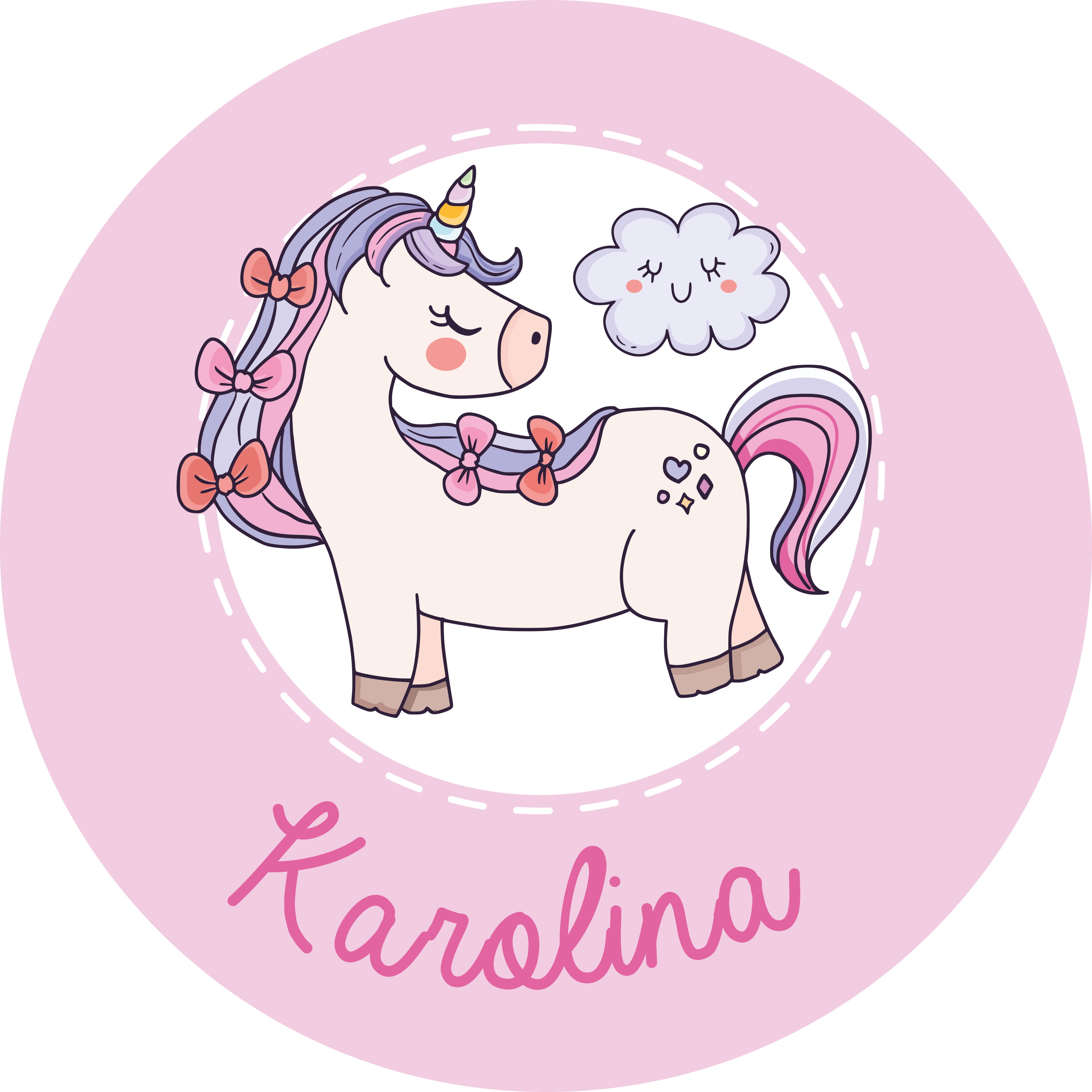 UNICORN WITH NAME custom floor mat - TenStickers