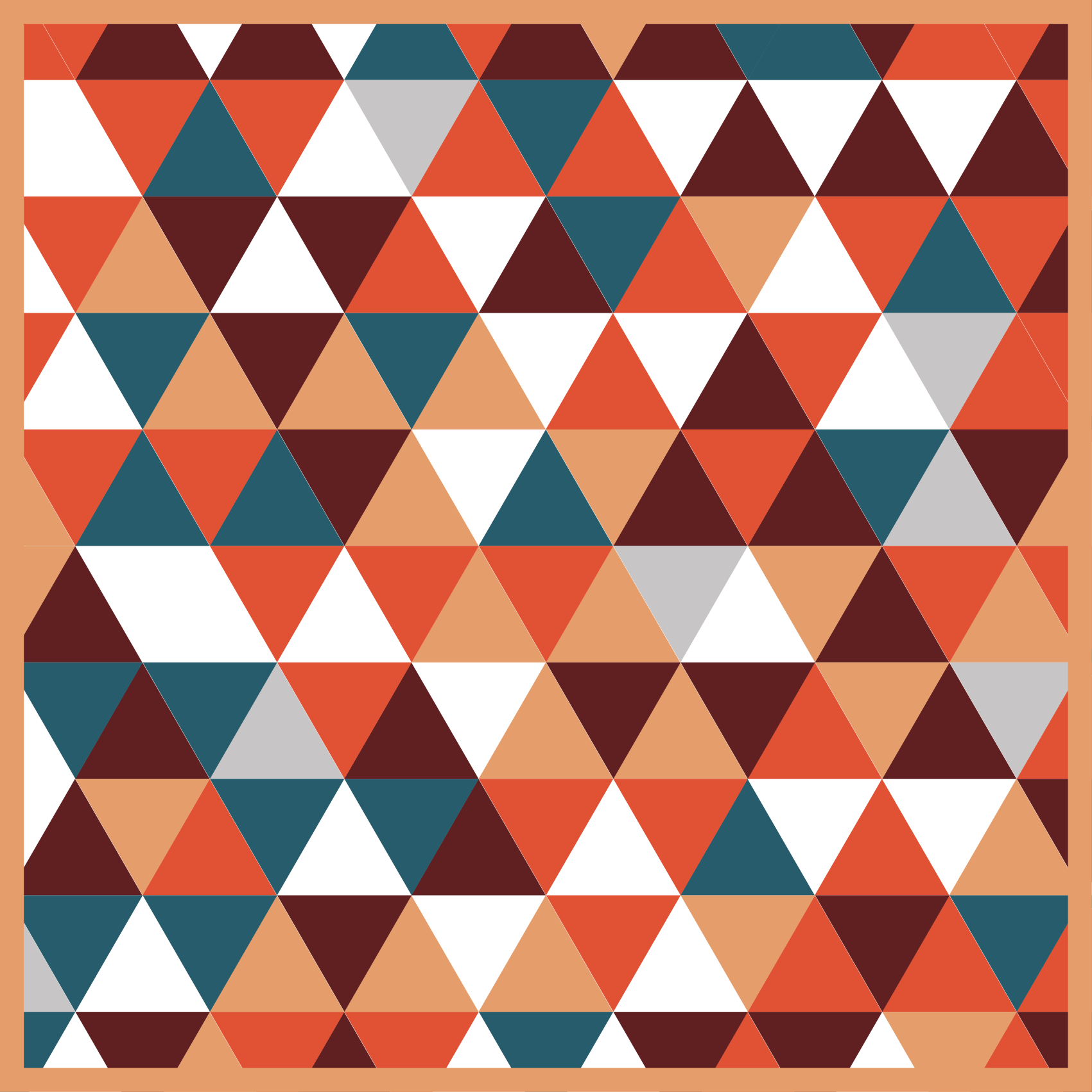Triangular Mosaic Pattern geometric rug - TenStickers