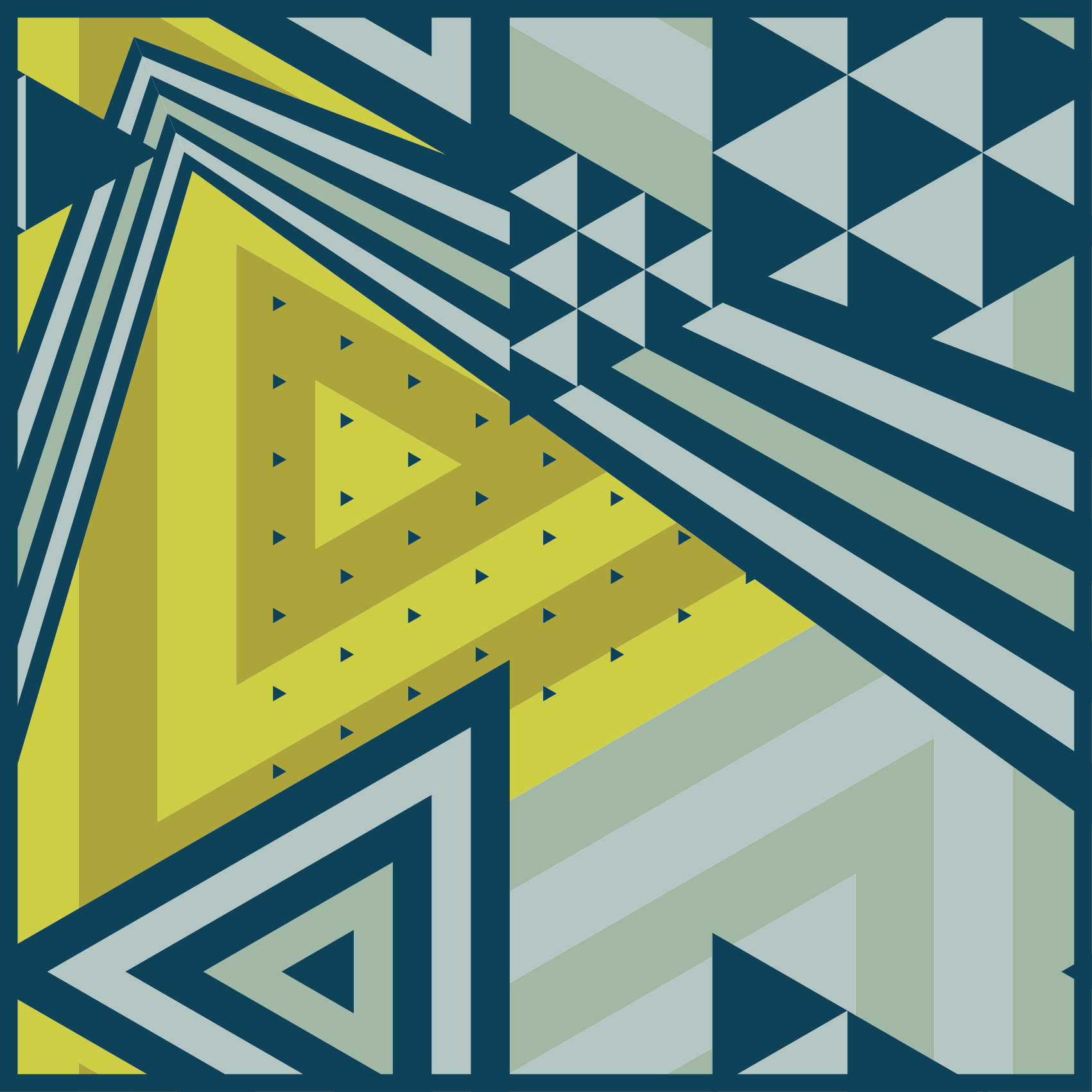 Triangular Elements geometric rug - TenStickers