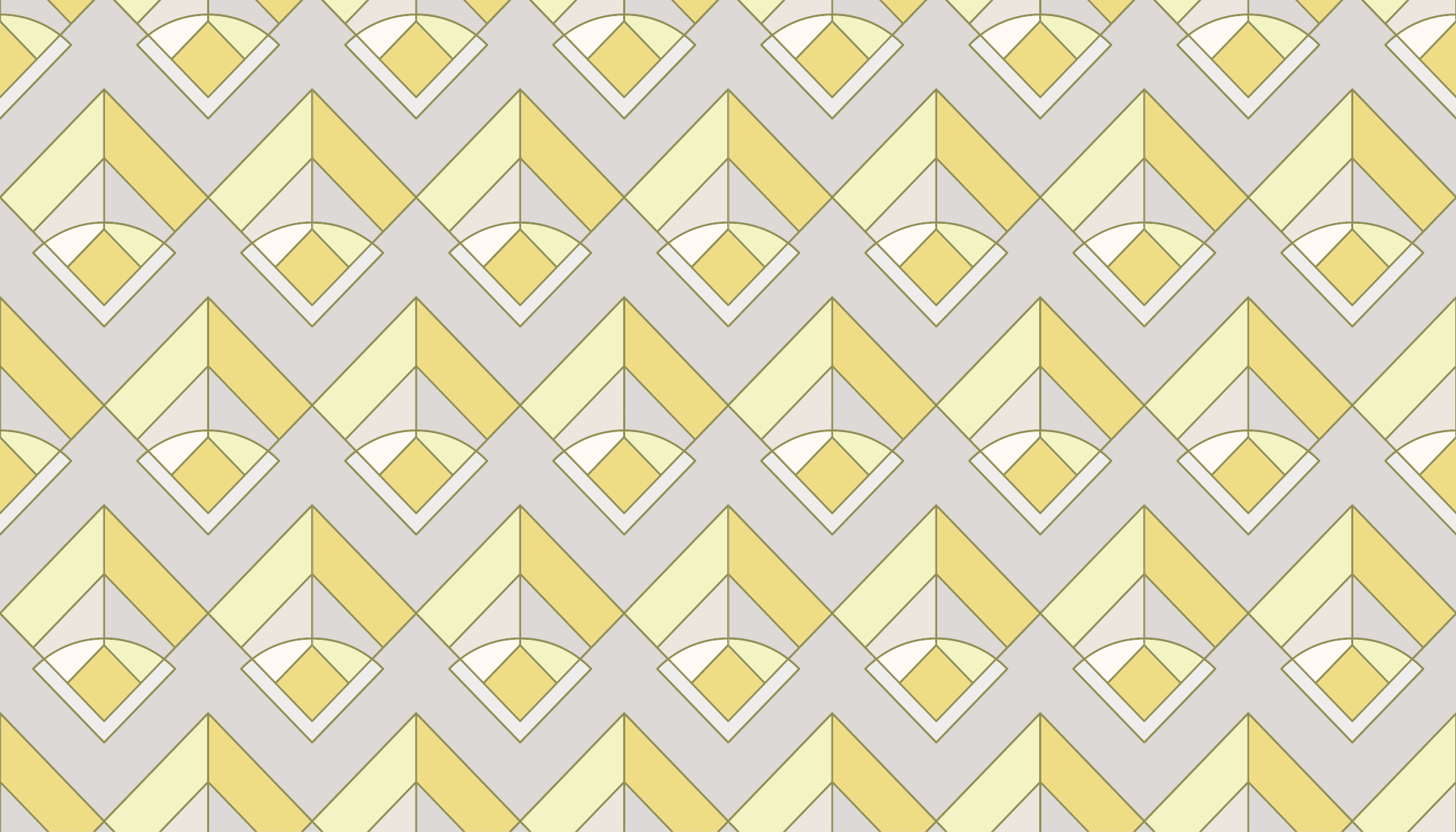 Yellow and gray pattern geometric rug - TenStickers