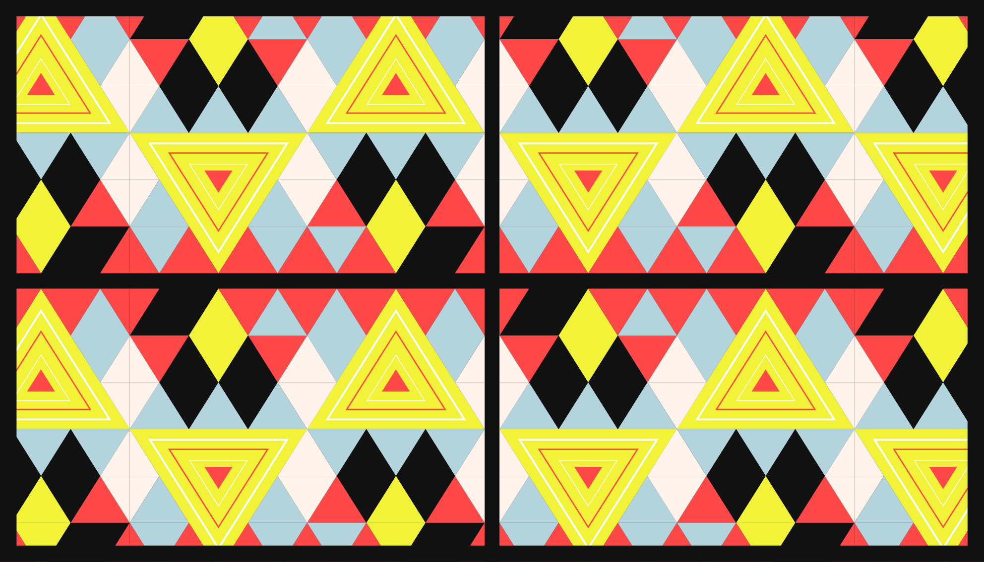 Vibrant triangules geometric rug - TenStickers