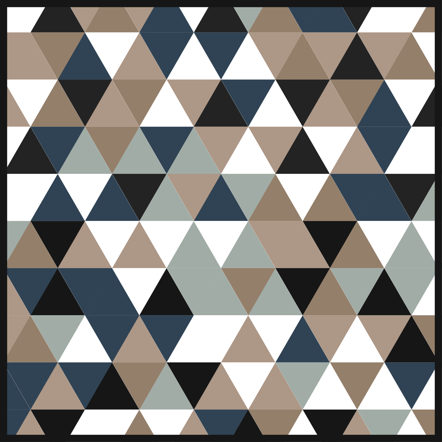 Triangular Tones geometric rug - TenStickers