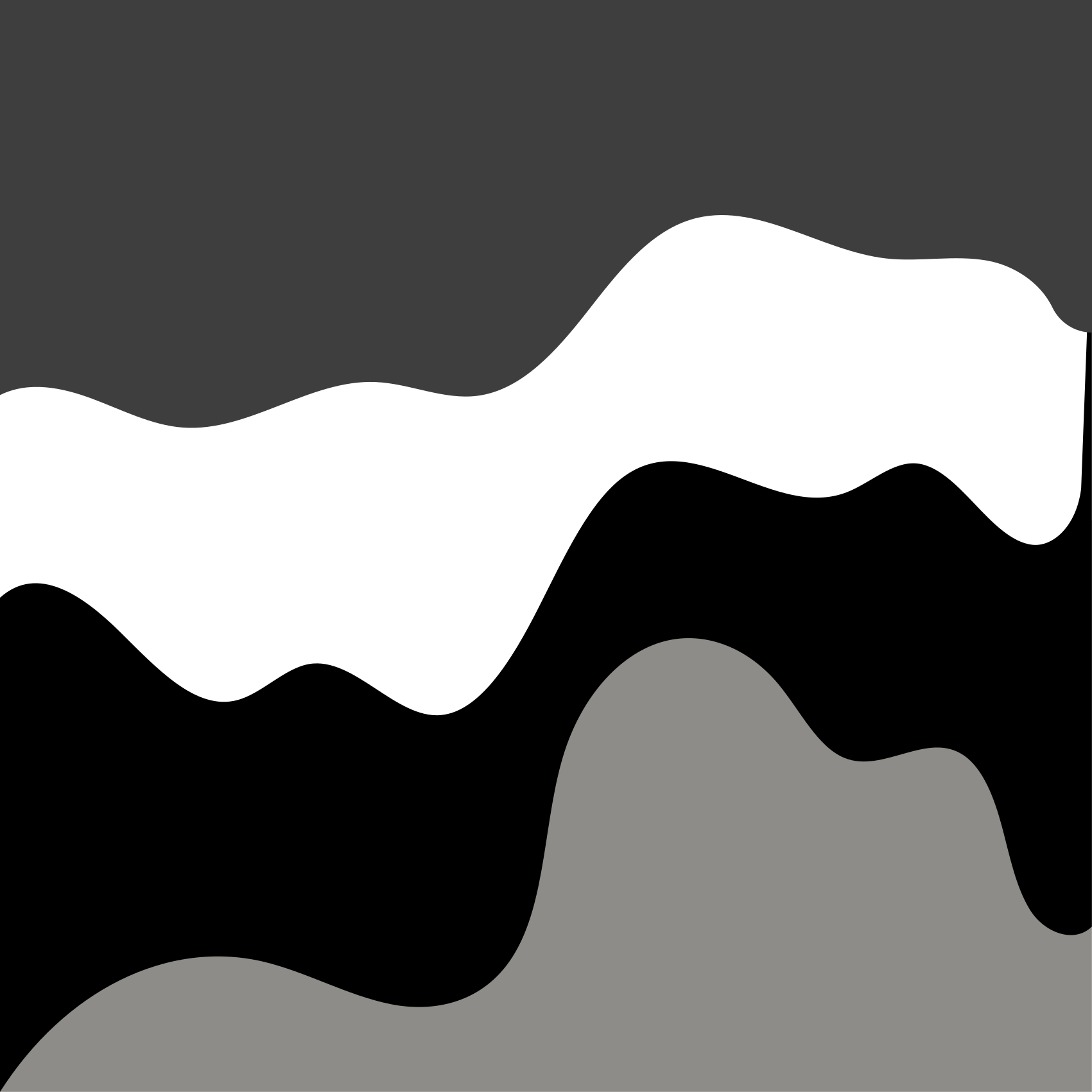 Wavy Contrast Patterns minimalistic rug - TenStickers