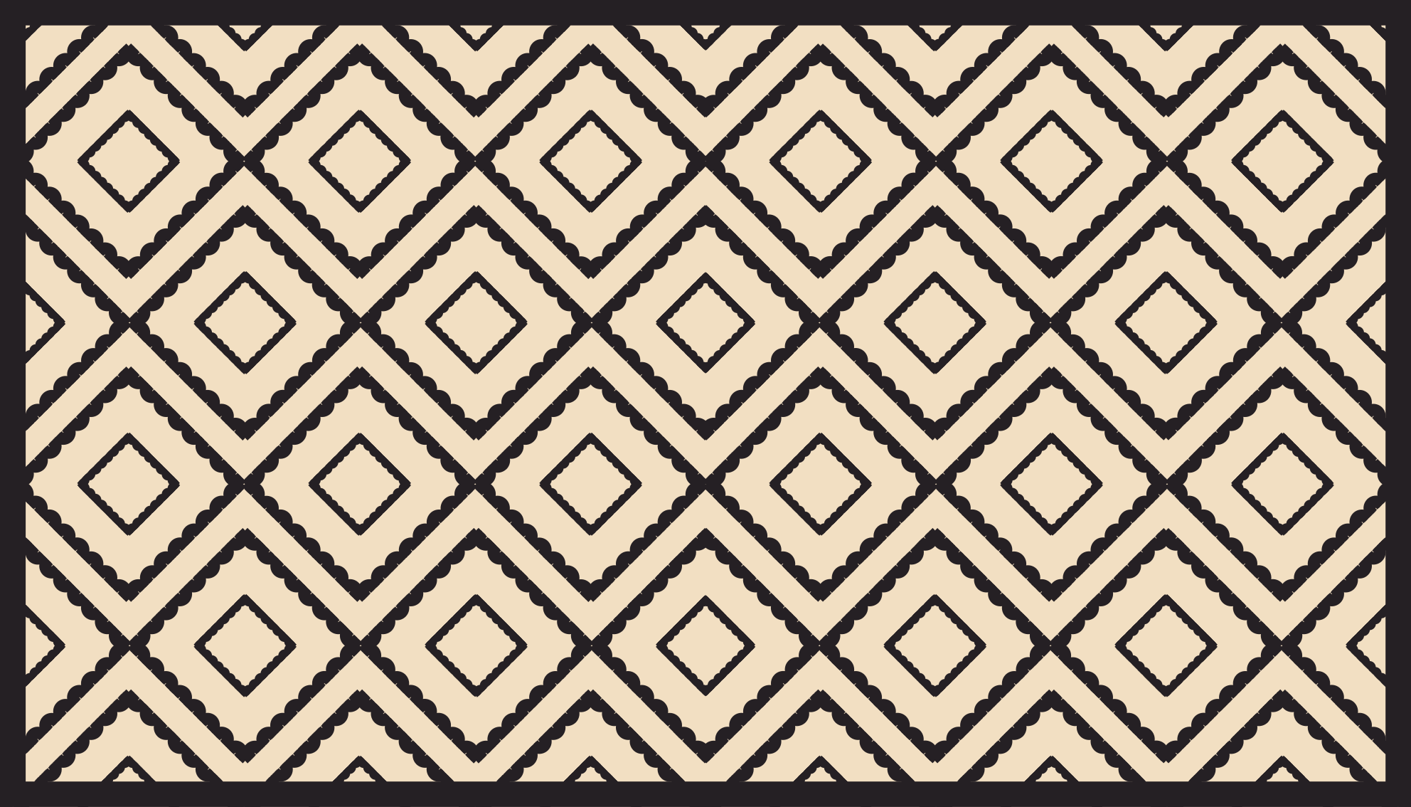 Gray and beige geometric pattern vinyl rug - TenStickers