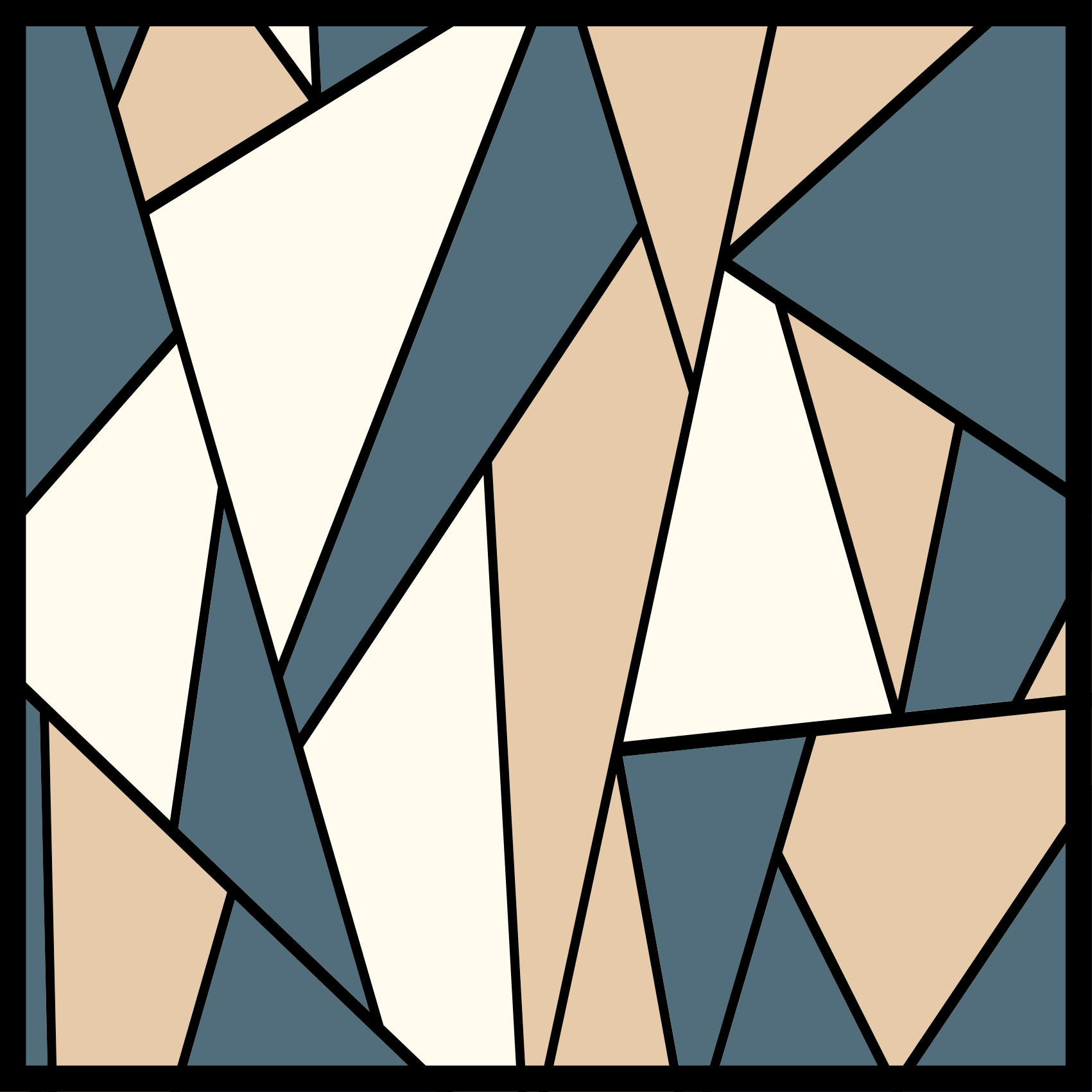 Grey and beige sections geometric rug - TenStickers