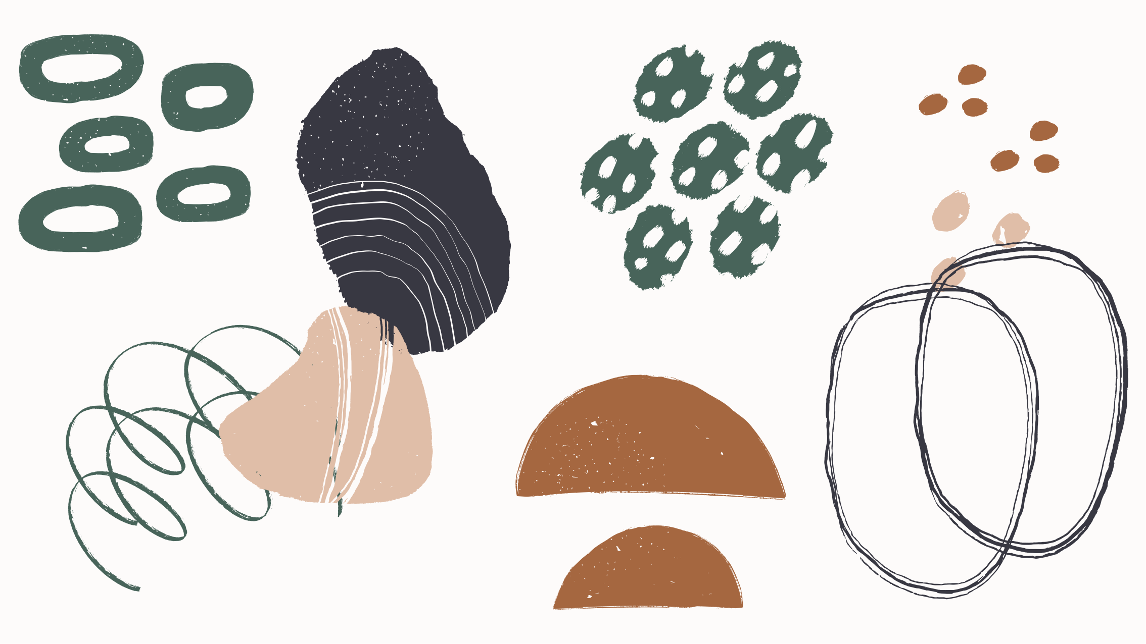 Abstract Shapes Layout minimalistic rug - TenStickers