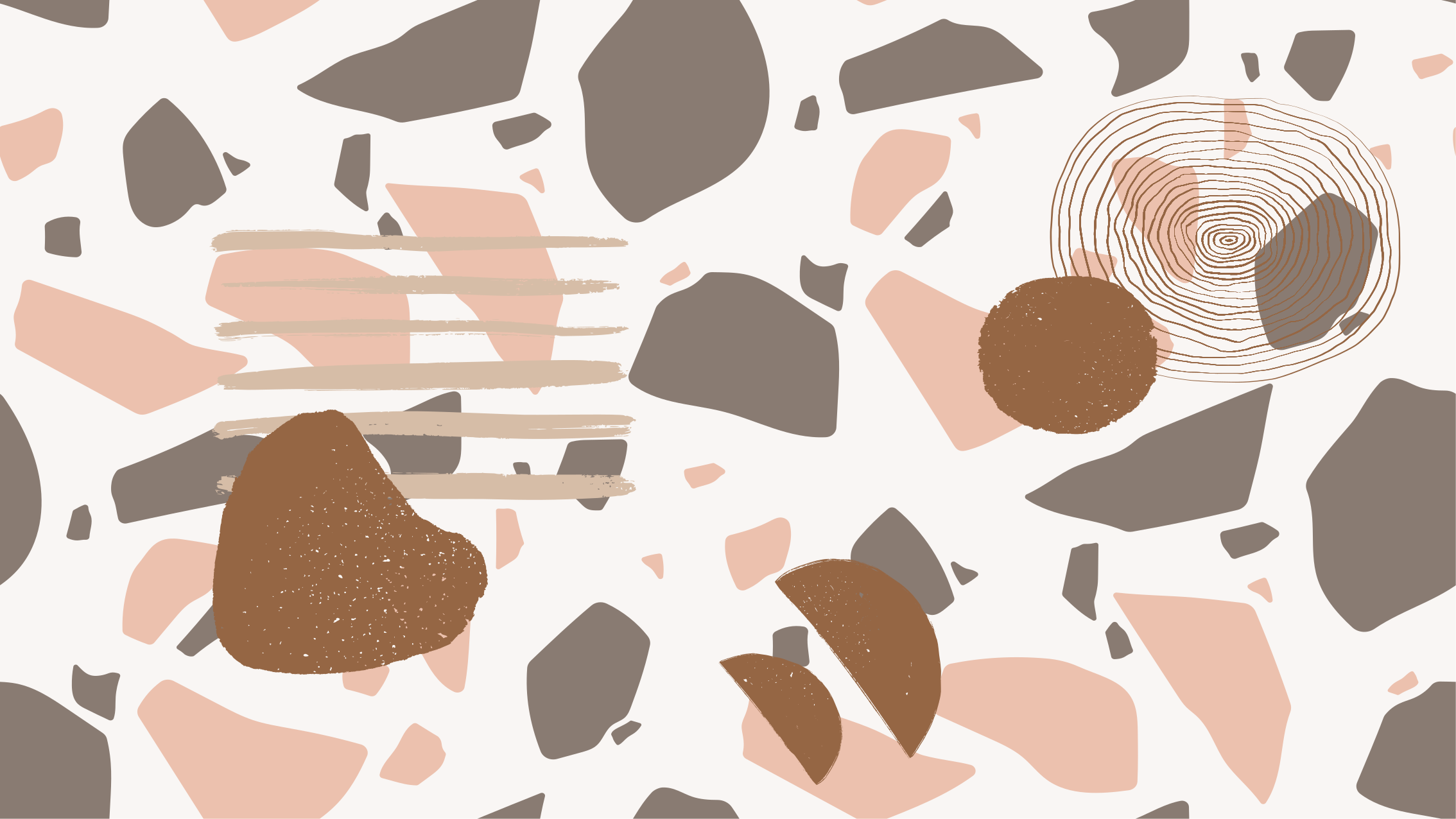 Abstract terrazzo shapes texture rug - TenStickers