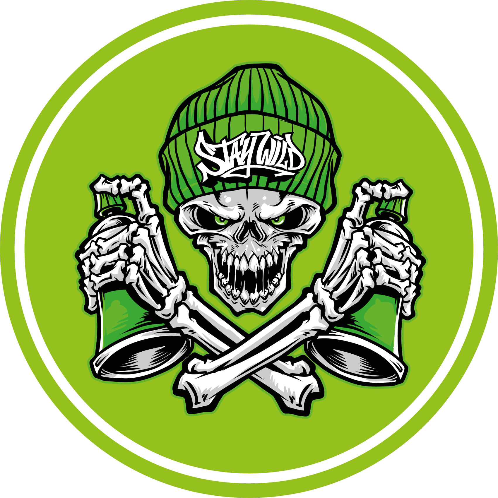 Skull And Drinks circular rug - TenStickers