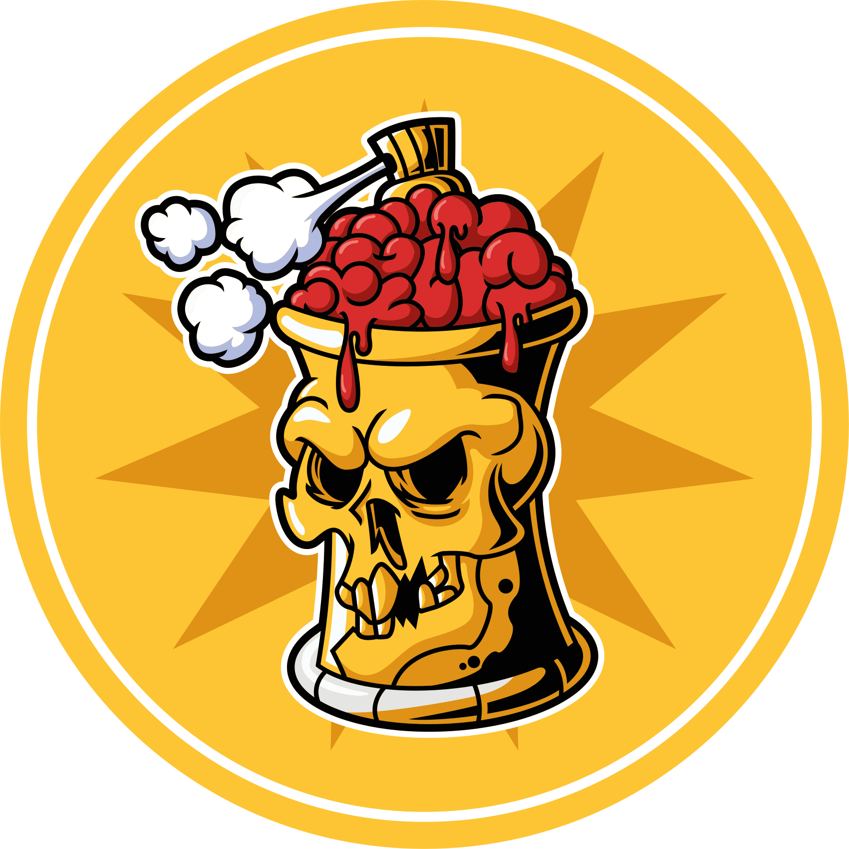 Skull Brain Bowl teenage bedroom rug - TenStickers