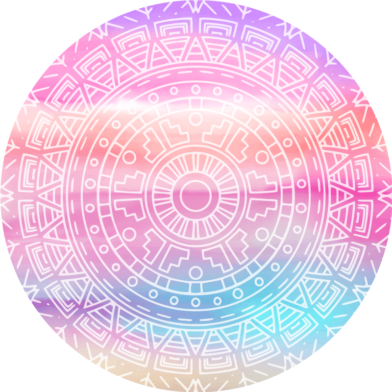 Lively Geometric Element mandala rug - TenStickers