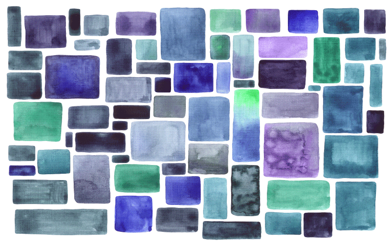 Blue shades block pattern texture rug - TenStickers