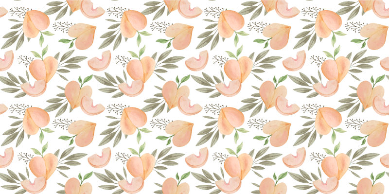 Peach Floral Arrangement kitchen vinyl mat - TenStickers