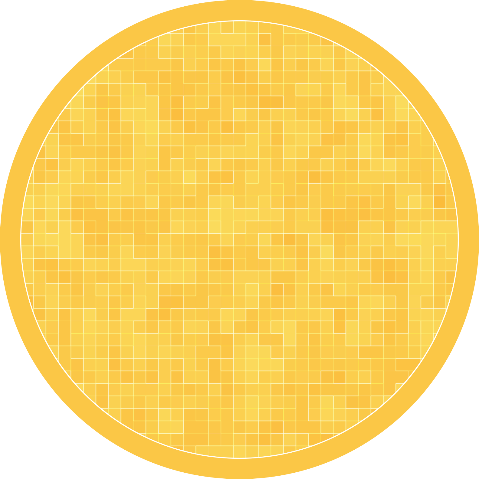 Yellow Mosaic Pattern geometric rug - TenStickers